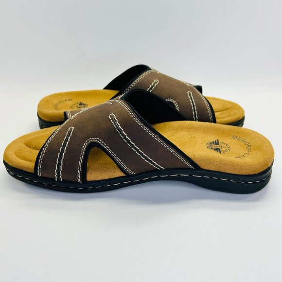 Dockers Sunland Slide Sandal Size 10M Brown Memory Foam Casual Outdoor Slide - Picture 6 of 12